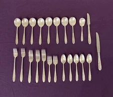 King Edward Silverplate Set National Silver Silverware Flatware Lot Of 23 