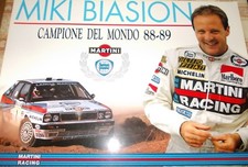 LOTTO 5 POSTER MARTINI RALLY LANCIA DELTA BIASION CAMPIONE MONDO 1988/89 68x48cm