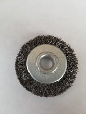 COPPER CENTER WIRE WHEEL BRUSH 11/4 DIA 1/4'' ARBOR 1/8''WIDTH .012 STEEL 10 PC