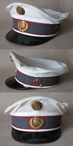 white peaked hat