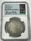 1896 O Morgan Silver Dollar NGC Circulated Tough Date/Wayne Miller Hand Signed