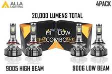 Alla Lighting LED High Low Beam Headlight Replacement bulbs ConversionKit,White