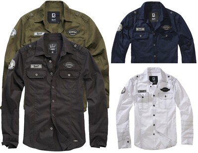 Brandit Luis Herren Hemd Langarm Men Vintage Shirts S M L XL 2XL 3XL 4XL 5 6 7XL
