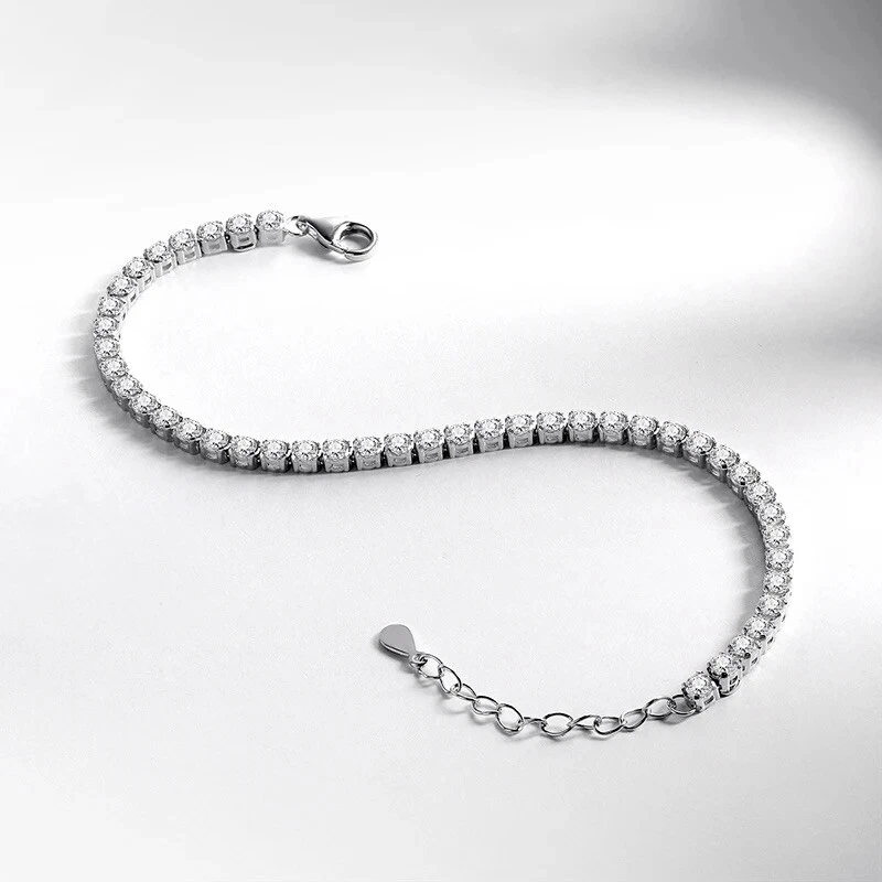 4.4ct Tennis Bracelet 15-20cm Lab-Created VVS1/D/Excellent Diamond Test Pass - Image 3 of 4