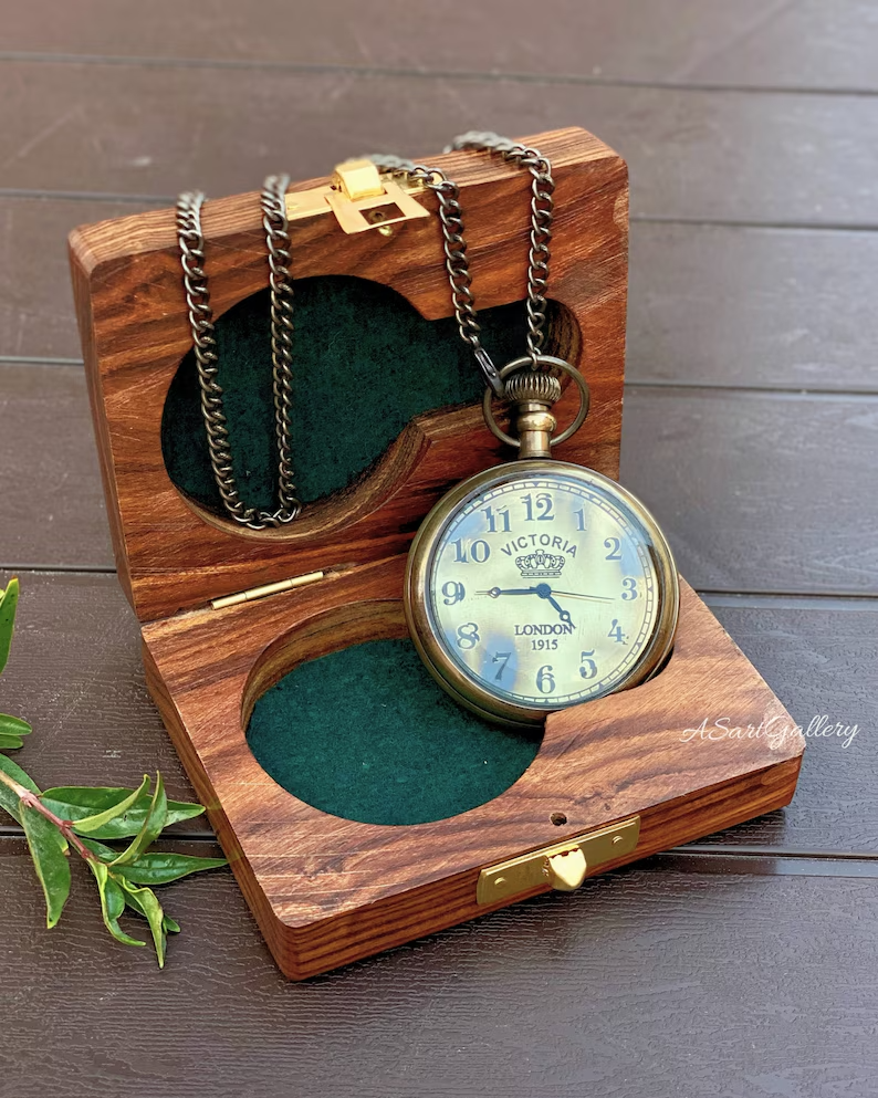 Victorian Pocket Watch Without Vest Vintage Eiffel Tower Pocket