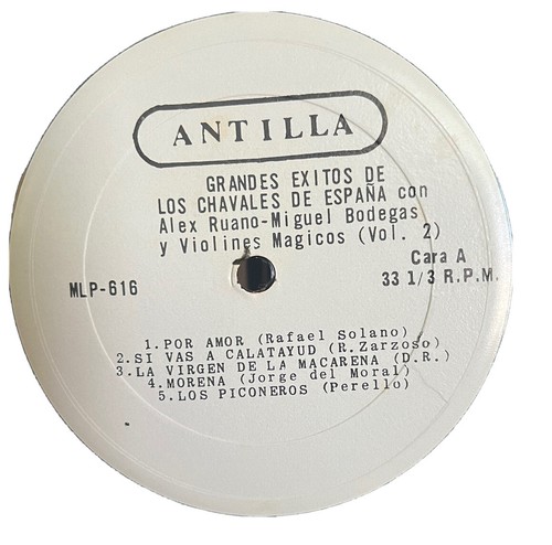 Grandes Exitos de LOS CHAVALES De España Volumen 2 -Vinyl LP Antilla MLP-616 - Picture 2 of 4