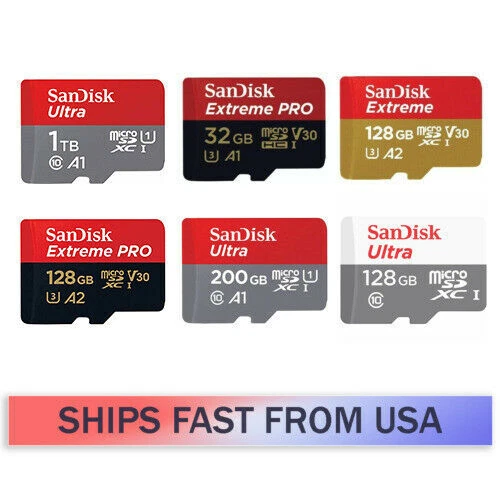 SanDisk MicroSD TF Memory Card 32GB 64GB 128GB 256GB 512GB 1TB Ultra Extreme Lot