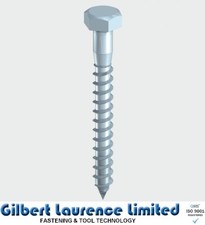 Coach Screw - Hexagon Coach Screw - Various Sizes - Zinc Plated