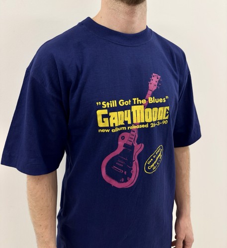 Vintage 1990s Gary Moore Still Got The Blues New Album Shirt Tee Single Stitch - Picture 2 of 7