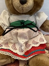 RARE VINTAGE KOREA KAROL CAROL WESTERN GERMANY GIRL TEDDY BEAR TOY