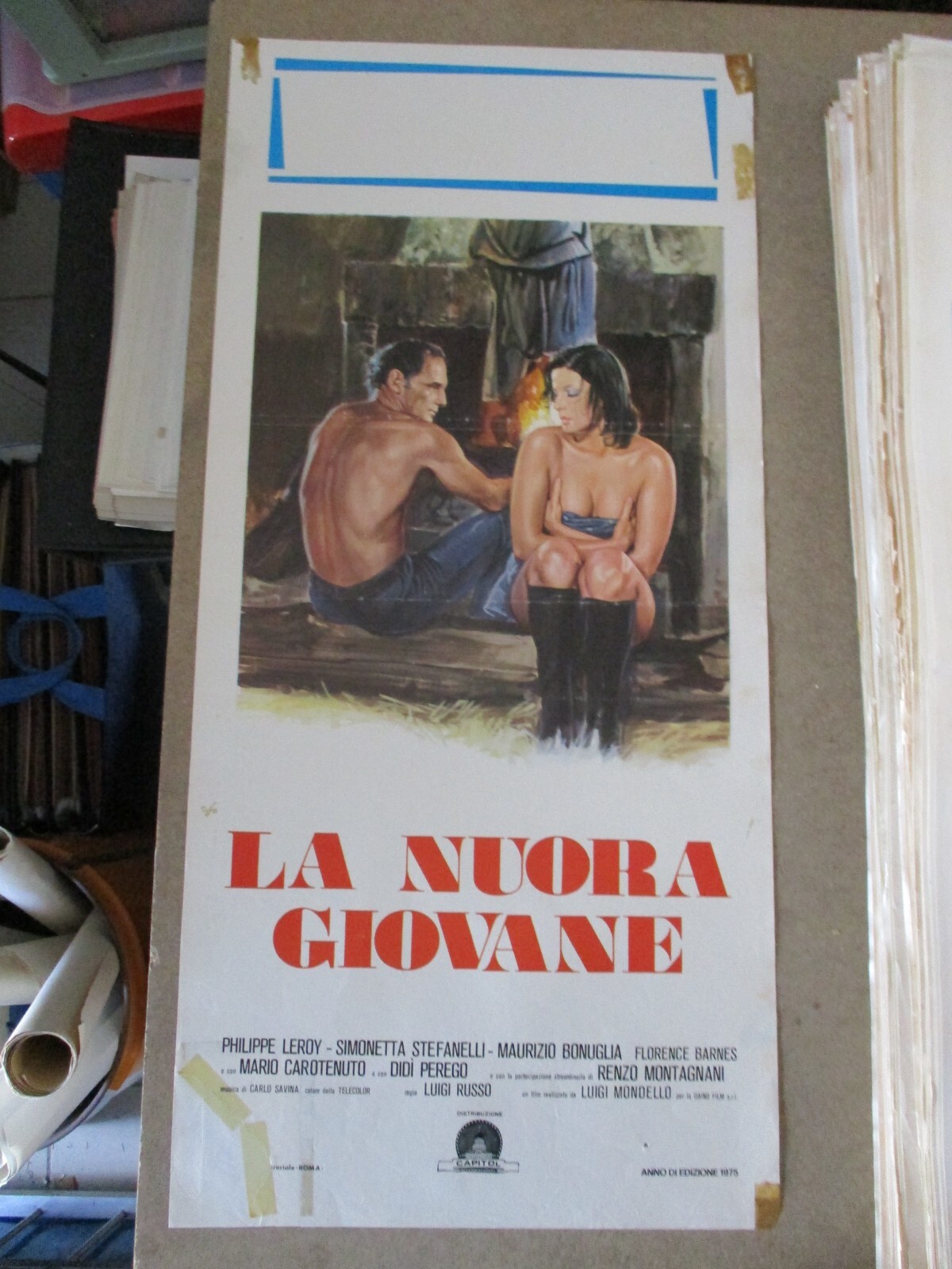 Locandina originale film La nuora giovane (1975) - Regia di Luigi Russo