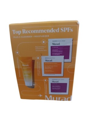 Murad ''Derm On The Go'' Sunscreen SPF Cleanser Serum Moisturizer Travel Gift Set