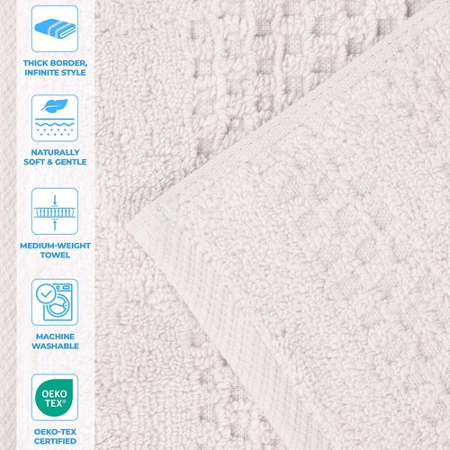 Playa Zero Twist Cotton Solid Waffle Textured Bathroom Bath Sheets, Set of 2 - Picture 9 of 55