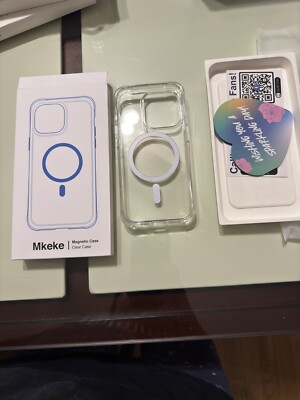 Mkeke iphone 14 pro Magnetic Clear Case, 6.1 