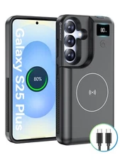 10000mAh Magnetic Wireless Battery Case For Samsung S25 Plus Power Bank Case