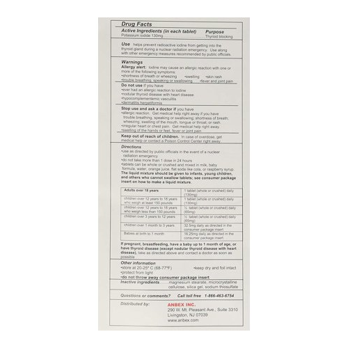 iOSAT Potassium Iodide KI Tablets 130 mg 14 Radiation Blocking Gear 5