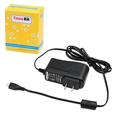 Listed 5V 2.5A Power Supply for Raspberry Pi 3 B+/Zero with Noise Filter