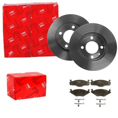 TRW BREMSSCHEIBEN + BELÄGE VORNE passend für VW GOLF 1 2 GTI POLO G40 SCIROCCO