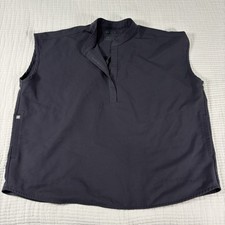 FIGS Scrub Top Womens XL Gray Rafaela Sleeveless Relaxed Boxy Medical Oversized