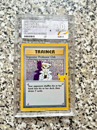 Pokemon TCG Imposter Professor Oak 73/102 Celebrations ACE 10 Gem Mint Holo