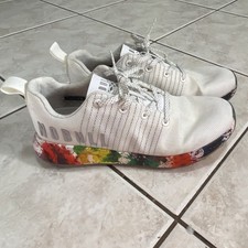 NOBULL Athletic Sneaker White with Multicolor Splatter M size 7.5 W size 9