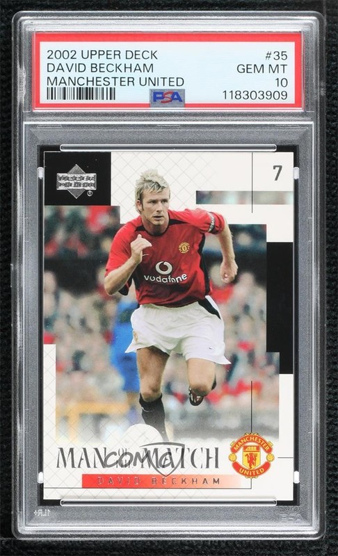2002 Manchester United Man of the Match David Beckham #35 PSA 10 GEM MT 8uc