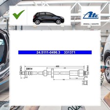 1x Ate Bremsschlauch CITROËN C3 II (SC_) 1.2 VTi 82