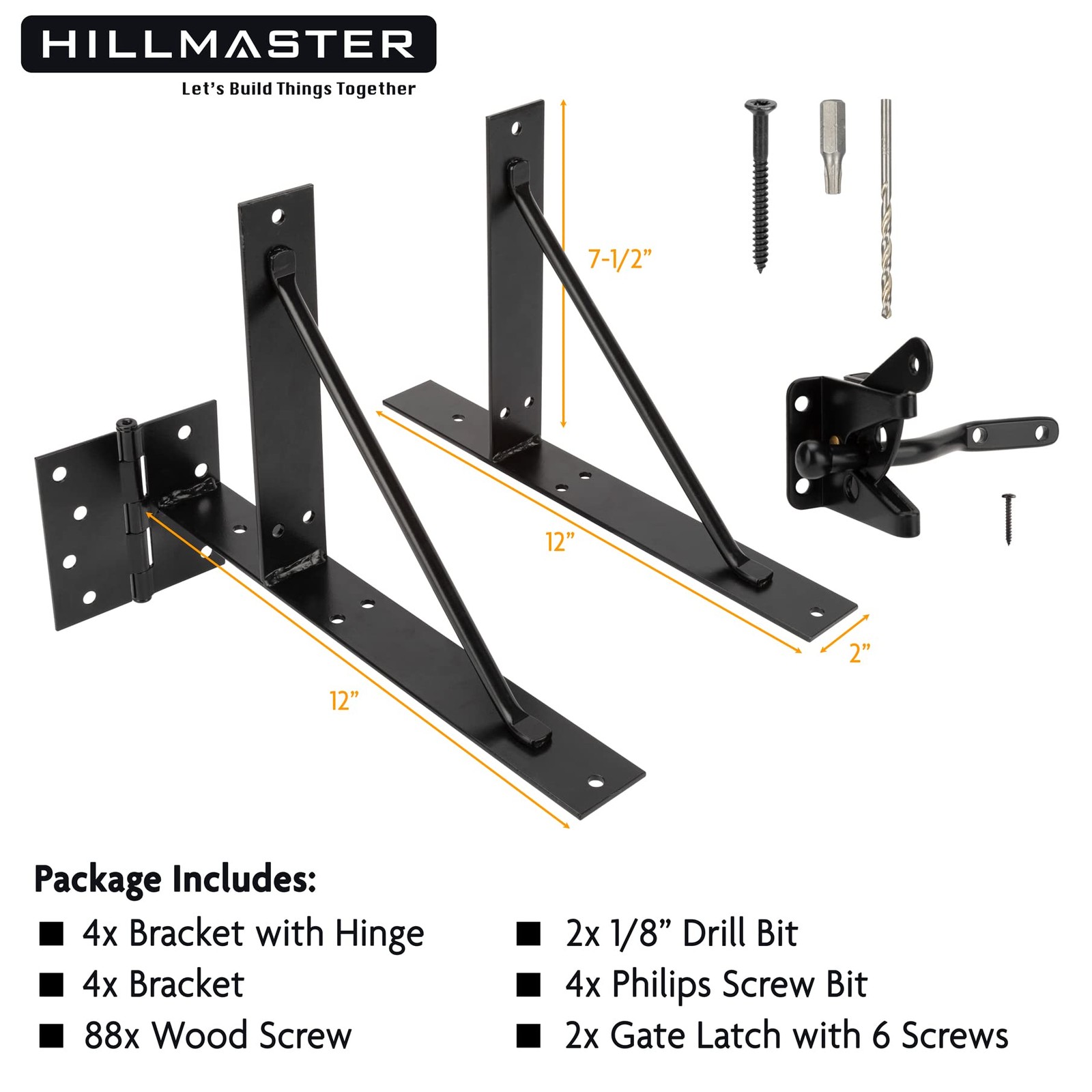 2 Sets Gate Corner Brace Bracket Heavy Duty Anti Sag Gate Frame Kit Adjustable G