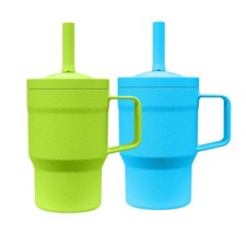10 oz Tumbler for Toddlers 2 Pack - No-Spill Straw Cup, Dishwasher Safe  D...
