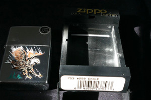 Zippo Bald Eagle With Talons Out Chrome Lighter Never Opened/Fired MIB + Paper