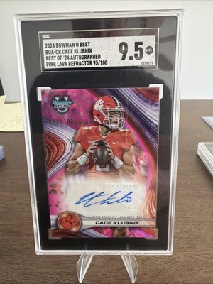 2024 Bowman Best Cade Klubnik Pink Lava Refractor Auto /100 - SGC 9.5