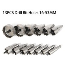 13pcs Lochsäge Bohrkrone Set Edelstahl Hartmetall Für Metall Holz Stahl 16-53mm