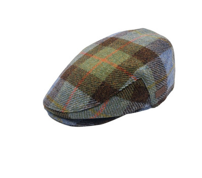 Schottenkaro Flatcap 100% Wolle - klassische Winter Efeu Mütze mit Steppfutter