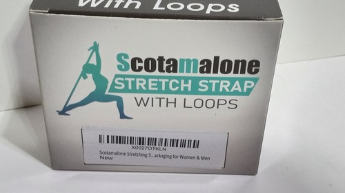 Scotamalone Stretch Strap with Loops for Yoga Pilates Physical Therapy Fitness