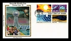 US COVER KNOXVILLE WORLDS FAIR ENERGY EXPO FDC SETENANT COLORANO SILK CACHET