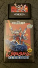 Cyborg Justice Sega Genesis With Damaged Manual