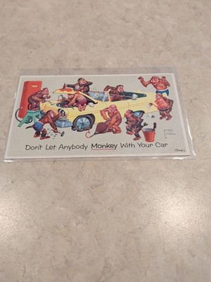 Vintage Auto Ad Prestone Anti Freeze Don't Let Monkey Around Comic Lawson