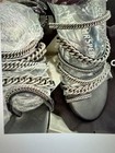 CHANEL Unique strappy chain sandals with tweed trim EUC size 39 — photo 3
