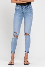 Vervet By Flying Monkey Jill High Rise Stretchy Skinny Jeans Medium Wash