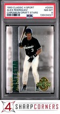 1993 CLASSIC 4 SPORT CHROMIUM DRAFT STARS #DS55 ALEX RODRIGUEZ RC PSA 8