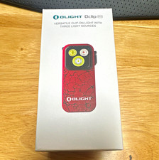 Olight Oclip Pro Molten Lava Clip-On LED Flashlight Rechargeable IPX6 500lm Red