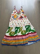 Farm Rio Mixed Picnic Maxi Dress White Fruit Tropical - With Tags - Size MEDIUM
