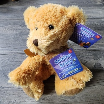 Russ Berrie Shining Stars HONEY BEAR Fuzzy Soft Plush Tan Teddy Bear NWT