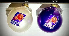 2 Vintage Phoenix Suns Topperscot Sports Collectors  NBA Christmas Ornaments NIB