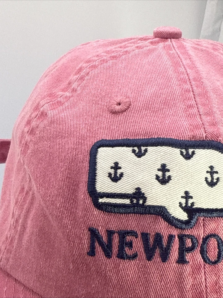 Sombrero Newport Rhode Island Ancla de Ballena Náutica Kate Lord; Gorra Rosa Nantucket RI Foto 2 de 4