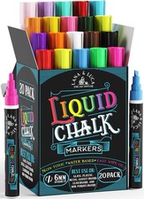 Liquid Chalk Markers for Blackboards Bold Color Dry Erase Marker Pens Chalk...