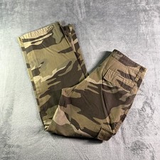 Y2k Ecko Unltd Cargo Pants Boys Size 10 Green Camo Straight Leg Cotton