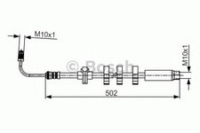 BOSCH 1 987 481 265 Bremsschlauch Vorne Links passend für PEUGEOT 406 Coupe (8C)