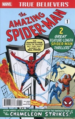 TRUE BELIEVERS AMAZING SPIDER-MAN #1 STEVE DITKO | FANTASTIC FOUR 1