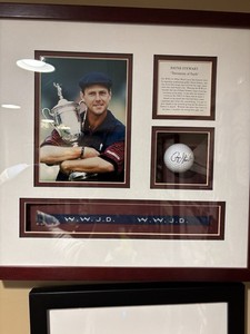 Payne Stewart Autographed Golf Ball Framed Display with Photo and Memorabilia